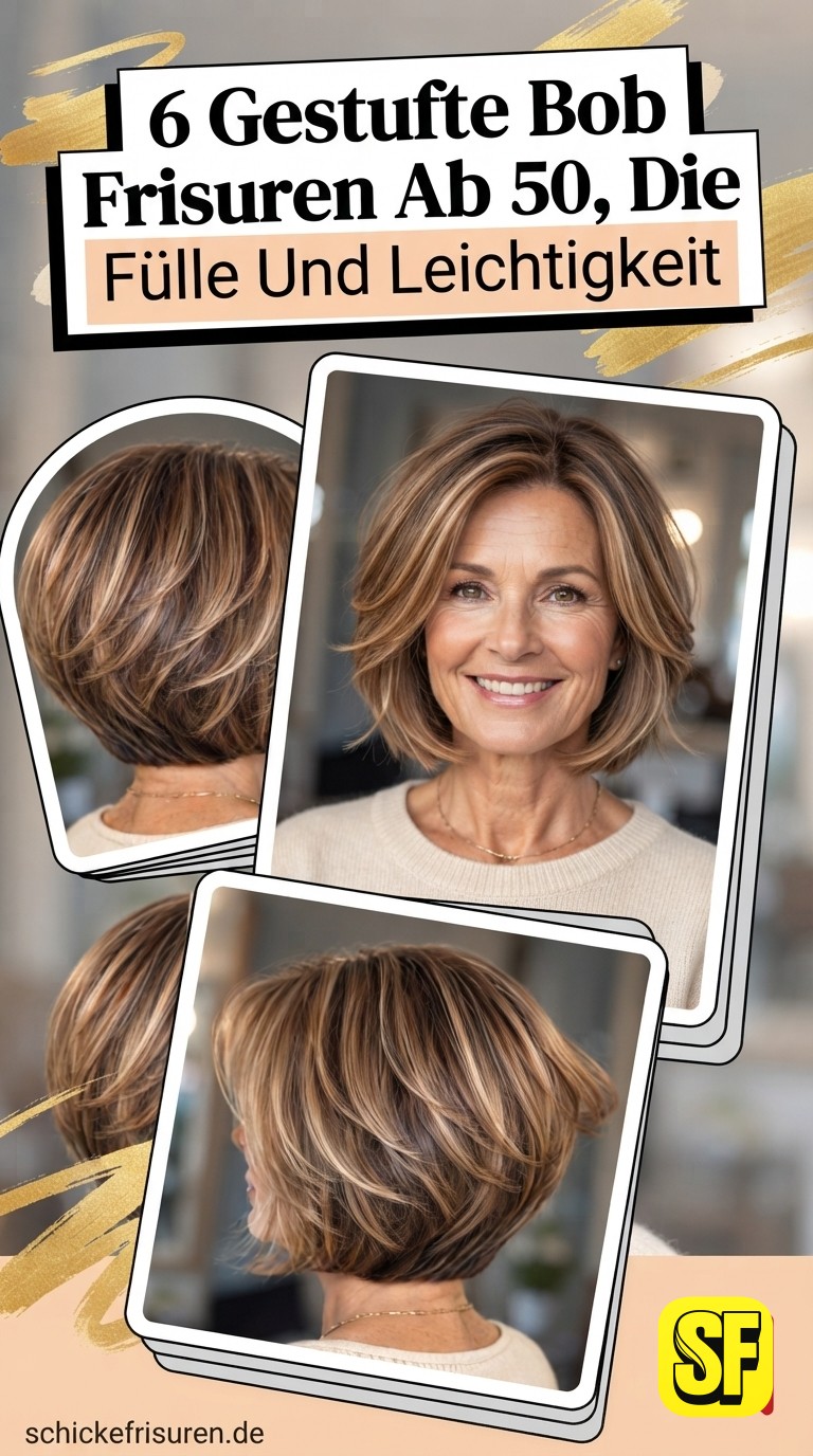 6 Gestufte Bob Frisuren Ab 50, Die Fülle Und Leichtigkeit