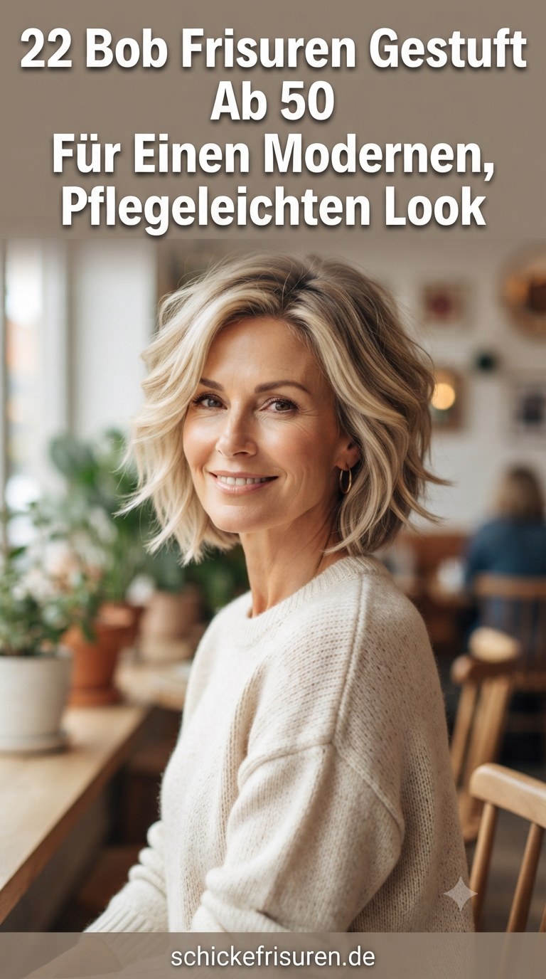 22 Bob Frisuren Gestuft Ab 50 Für Einen Modernen, Pflegeleichten Look