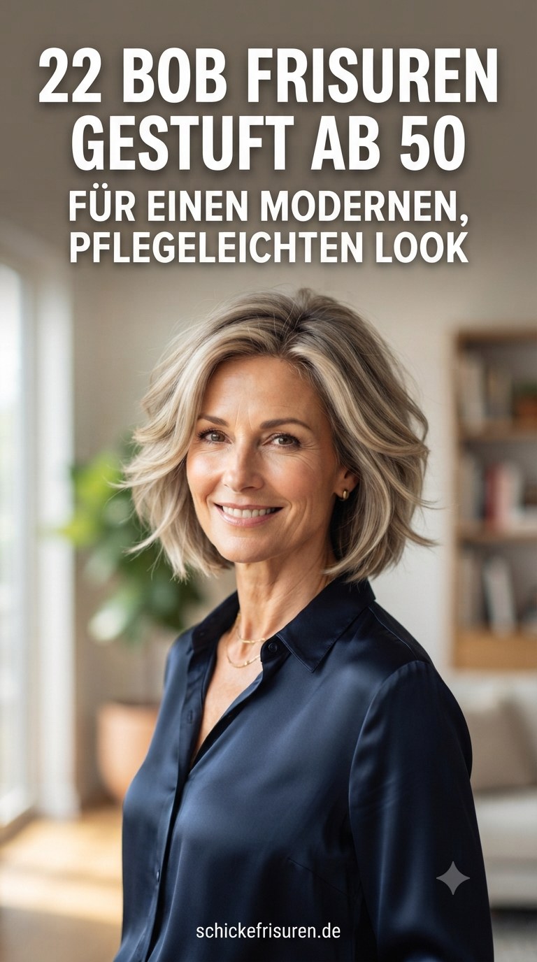 22 Bob Frisuren Gestuft Ab 50 Für Einen Modernen, Pflegeleichten Look