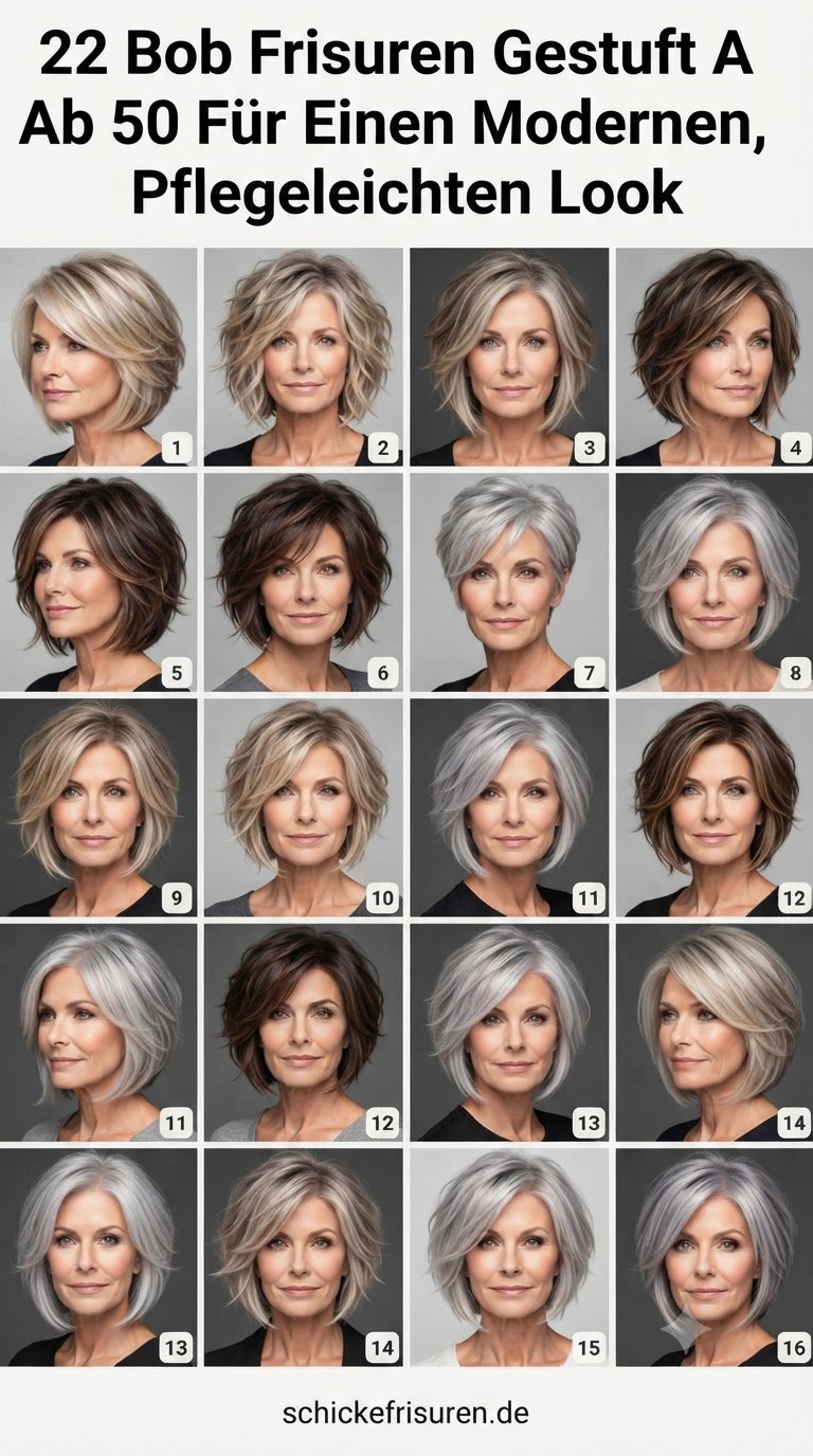 22 Bob Frisuren Gestuft Ab 50 Für Einen Modernen, Pflegeleichten Look