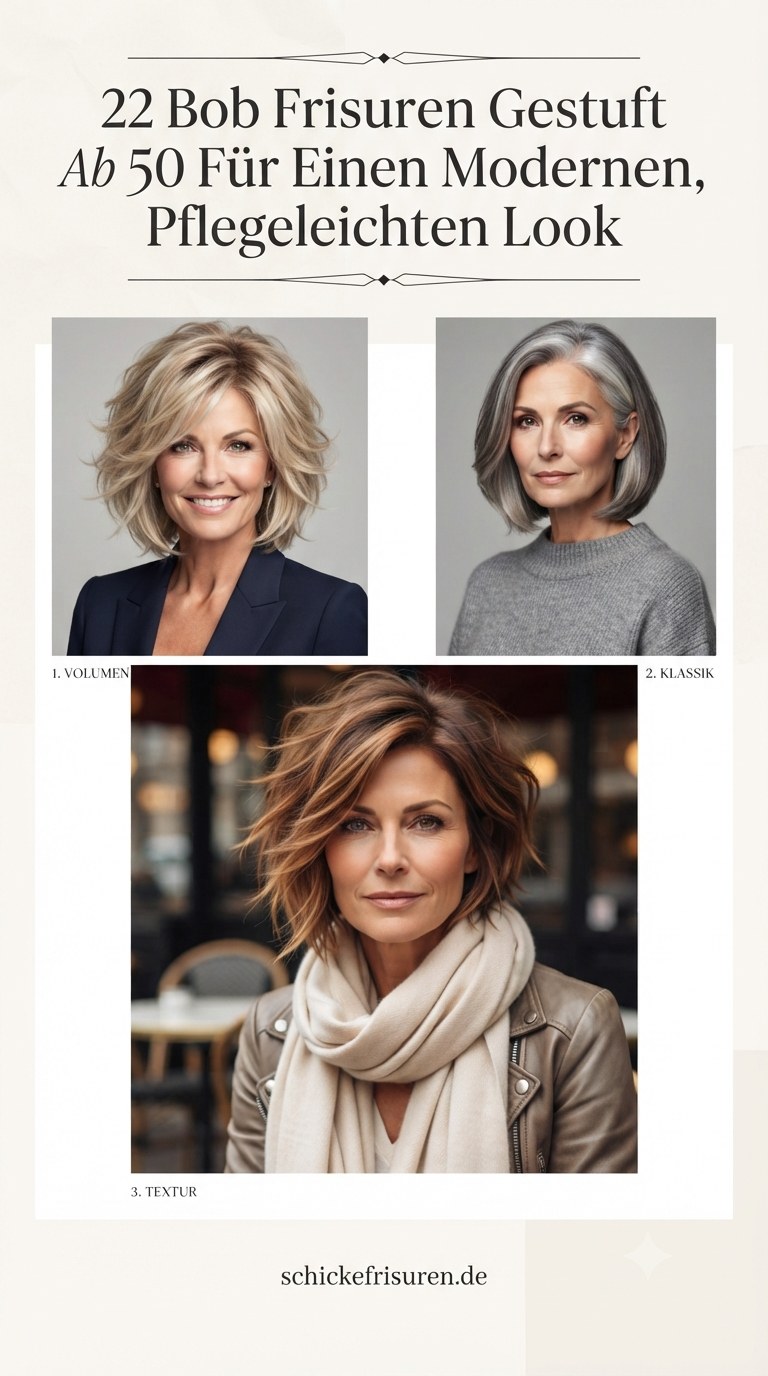 22 Bob Frisuren Gestuft Ab 50 Für Einen Modernen, Pflegeleichten Look
