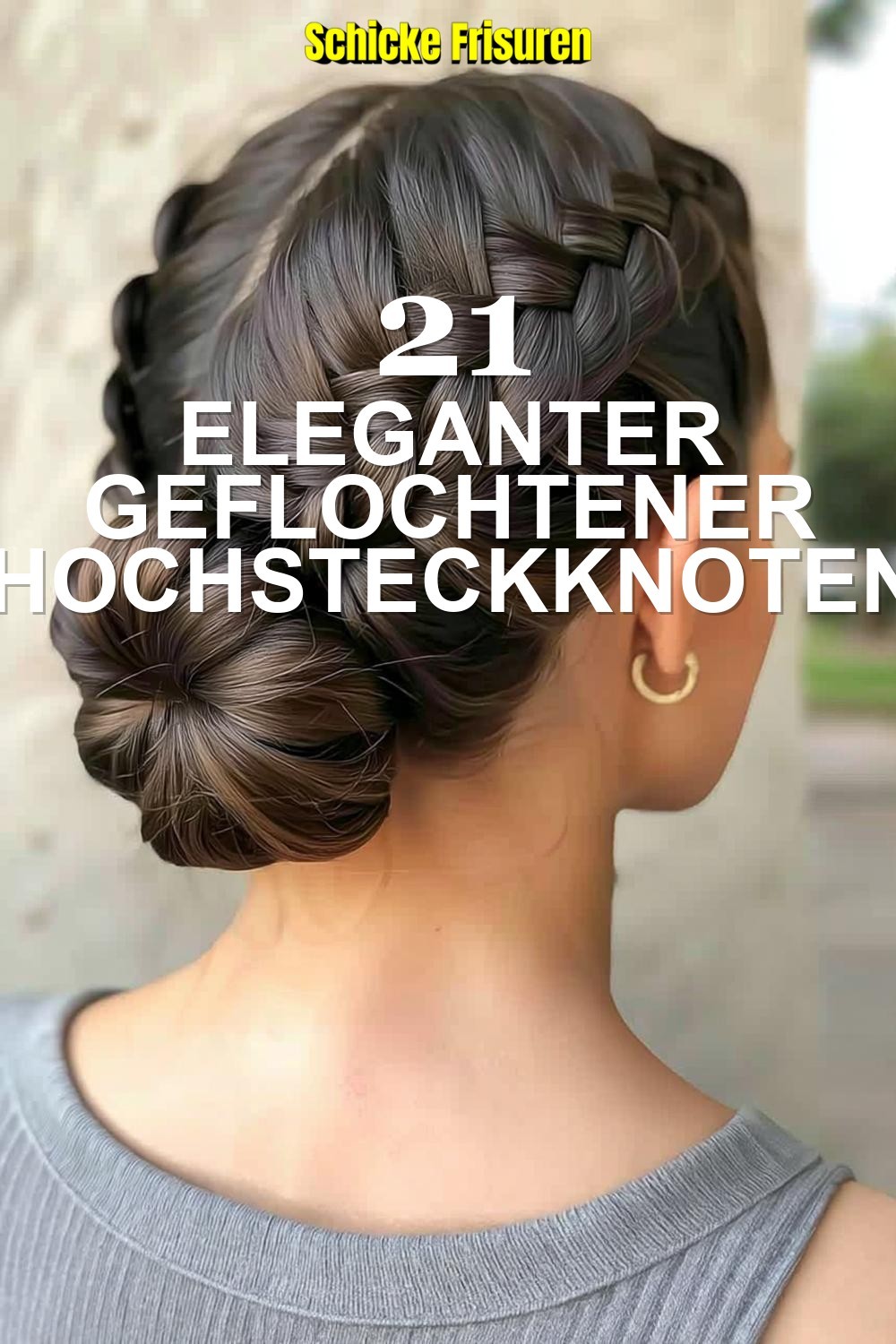 Eleganter geflochtener Hochsteckknoten