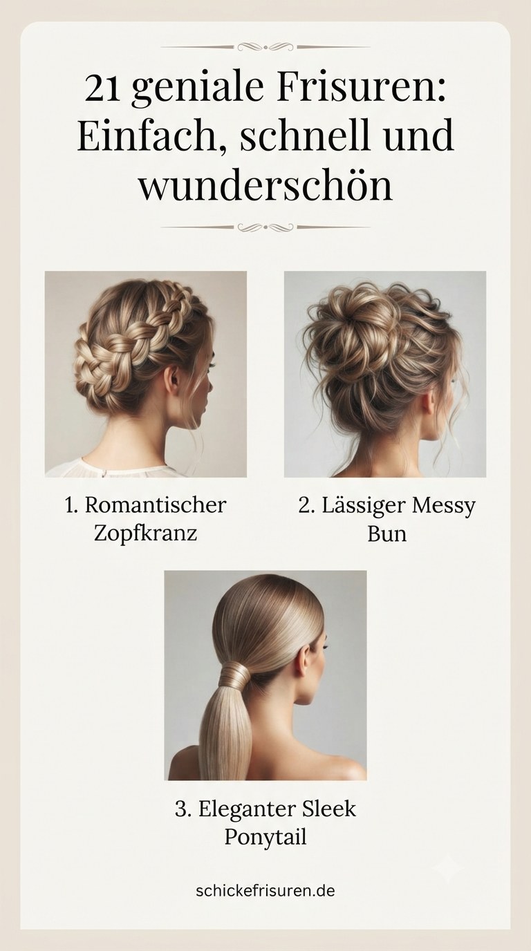 21 geniale Frisuren: Einfach, schnell und wunderschön