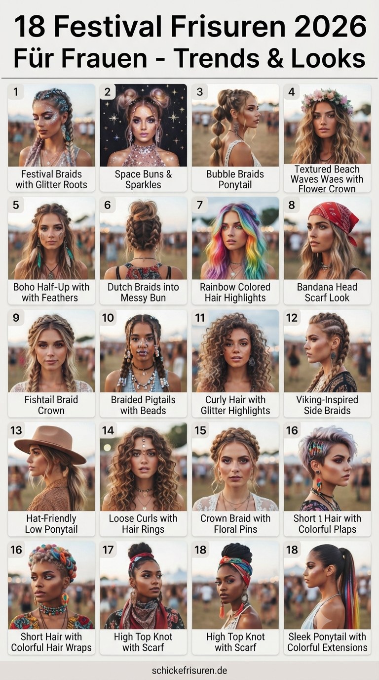18 Festival Frisuren 2026 Für Frauen - Trends & Looks