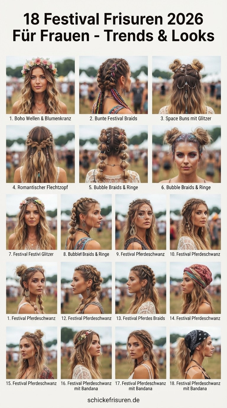 18 Festival Frisuren 2026 Für Frauen - Trends & Looks