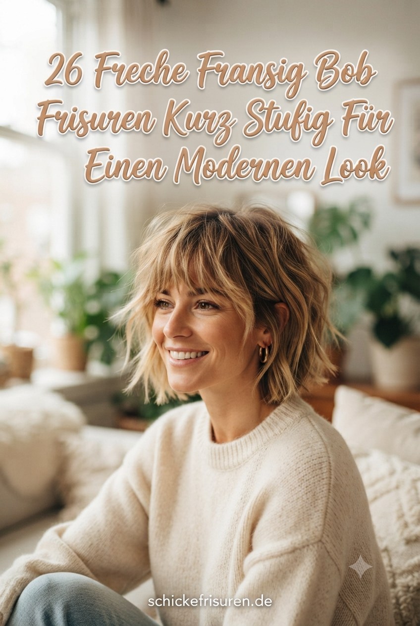 26 Freche Fransig Bob Frisuren Kurz Stufig Für Einen Modernen Look