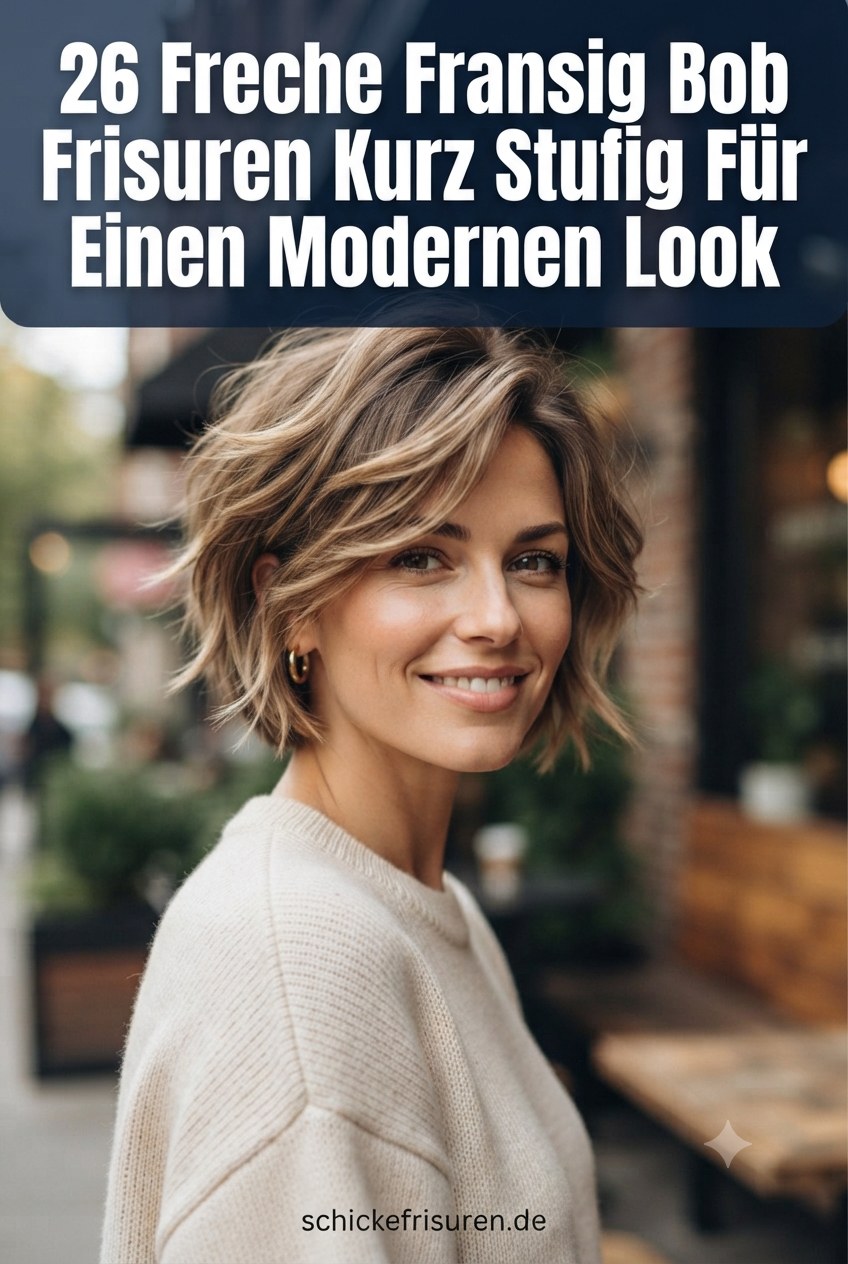 26 Freche Fransig Bob Frisuren Kurz Stufig Für Einen Modernen Look