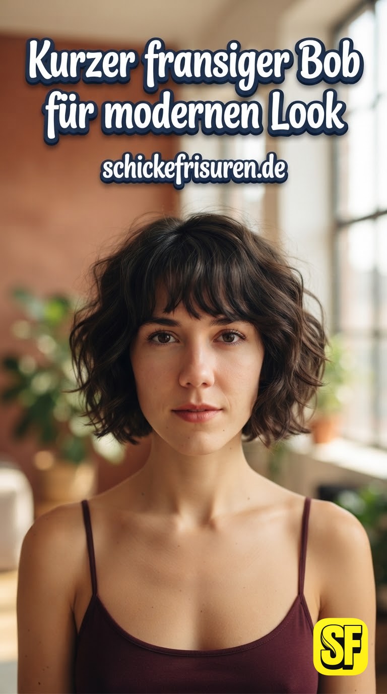 Kurzer fransiger Bob für modernen Look