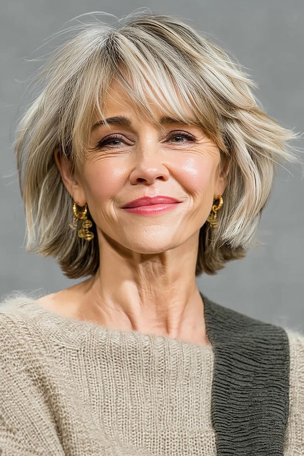 Eleganter Blond-Bob mit Pony