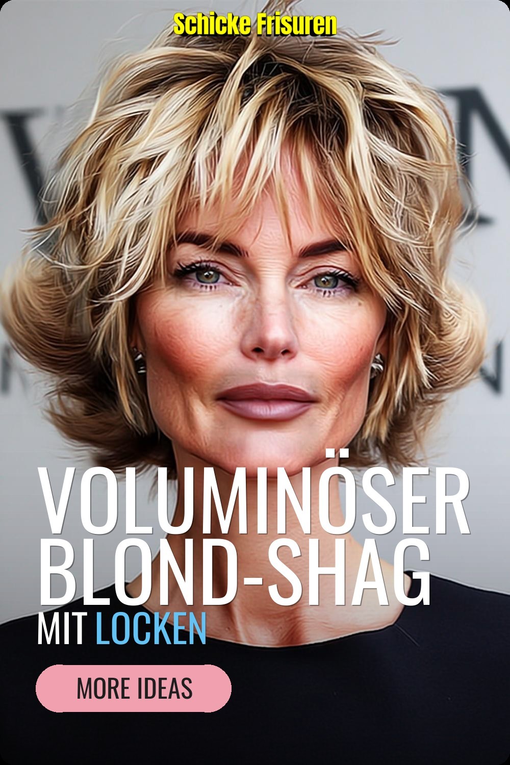 Voluminöser Blond-Shag mit Locken