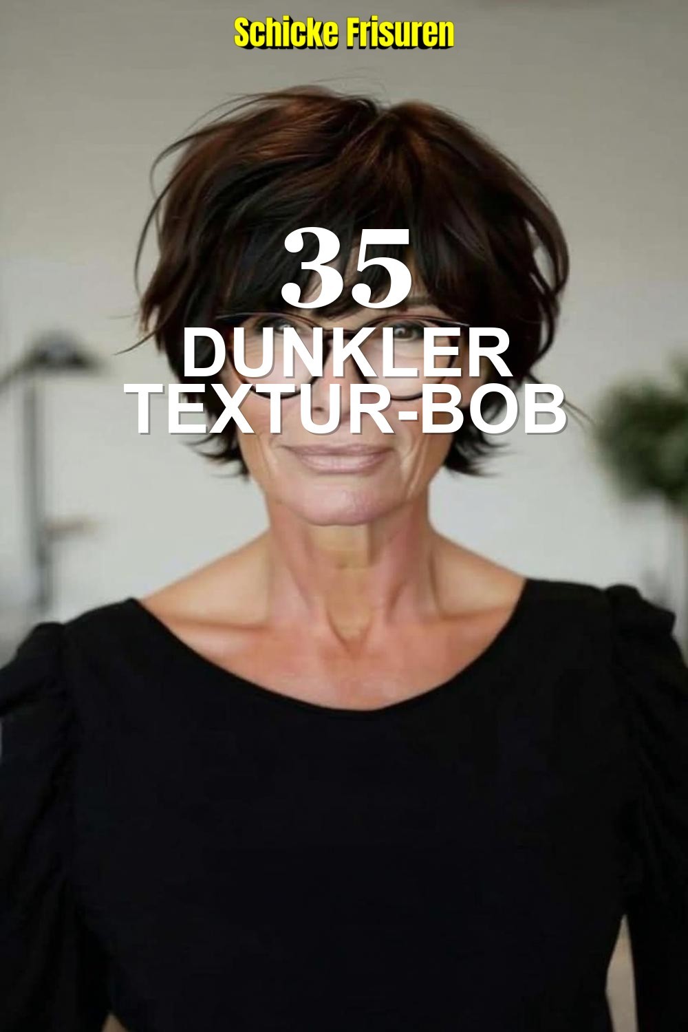 Dunkler Textur-Bob