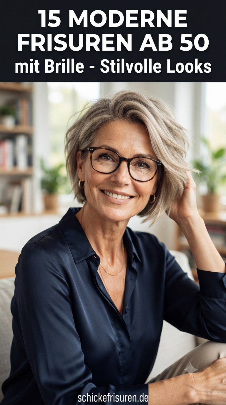 15 Moderne Frisuren ab 50 mit Brille - Stilvolle Looks