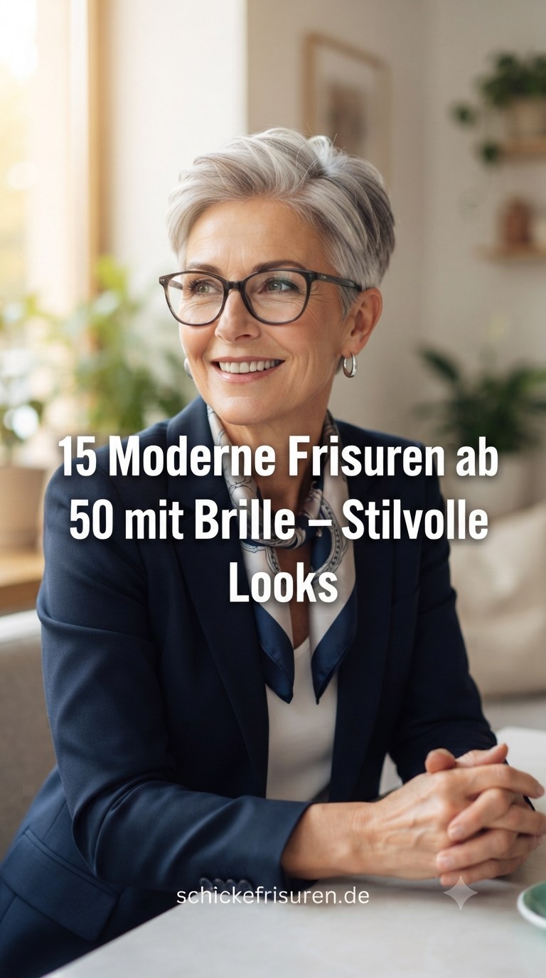 15 Moderne Frisuren ab 50 mit Brille - Stilvolle Looks