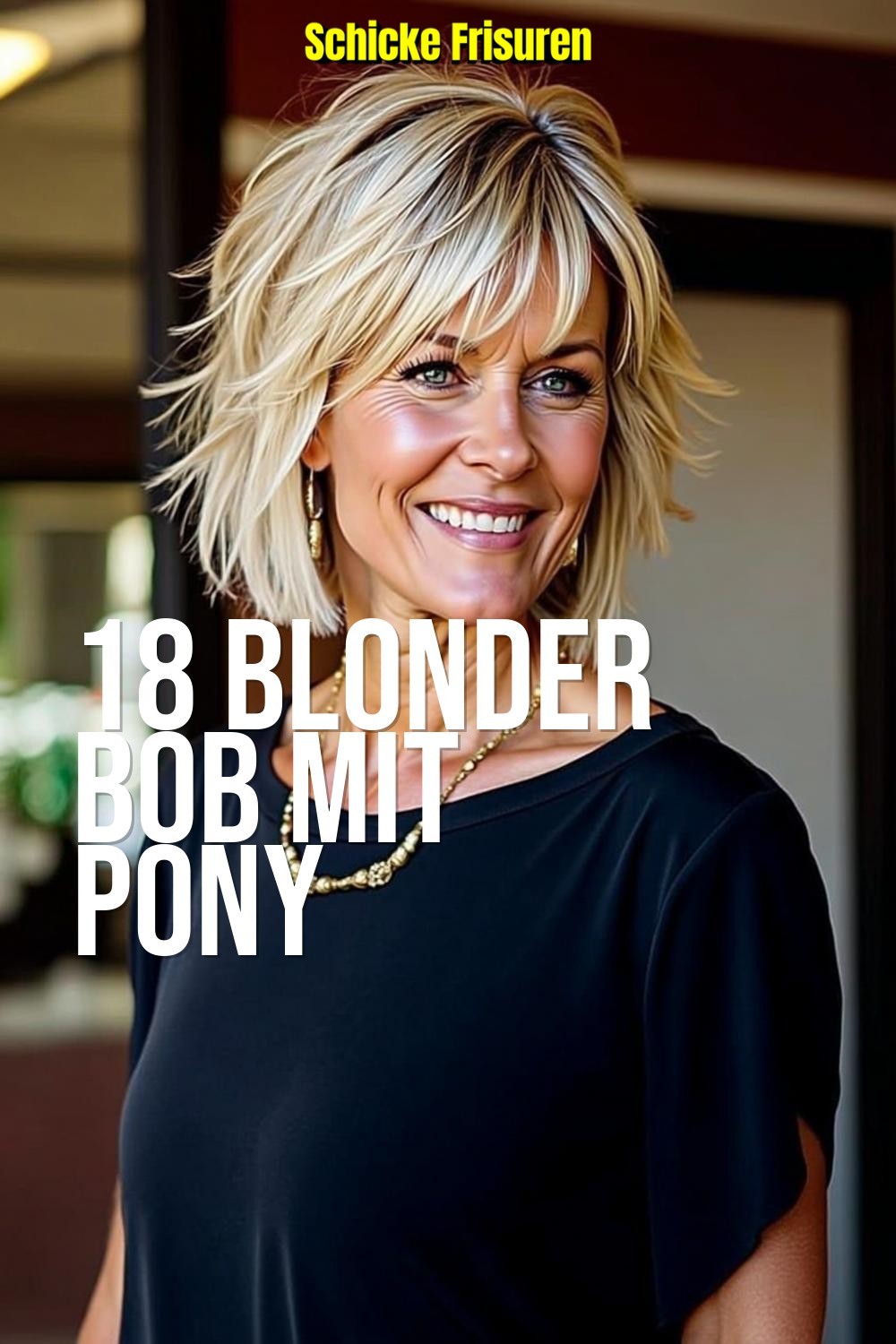 Blonder Bob mit Pony