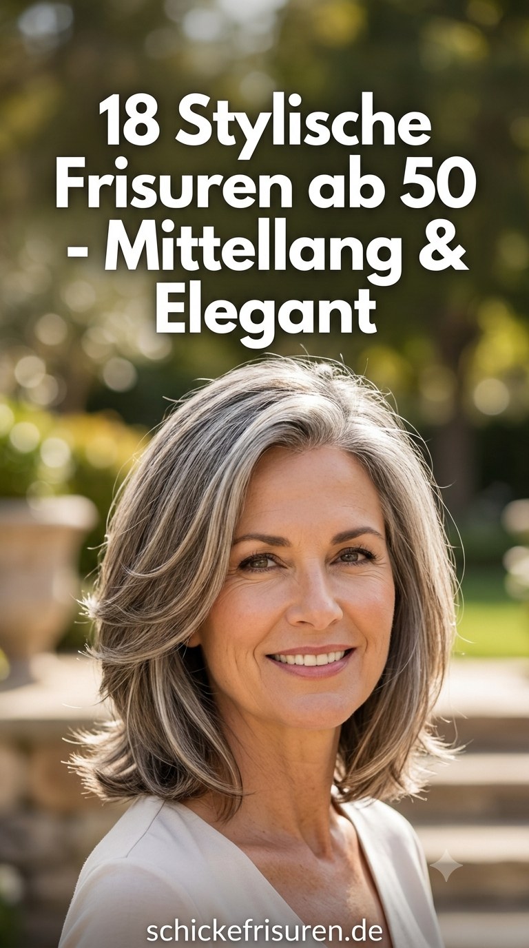 18 Stylische Frisuren ab 50 - Mittellang & Elegant