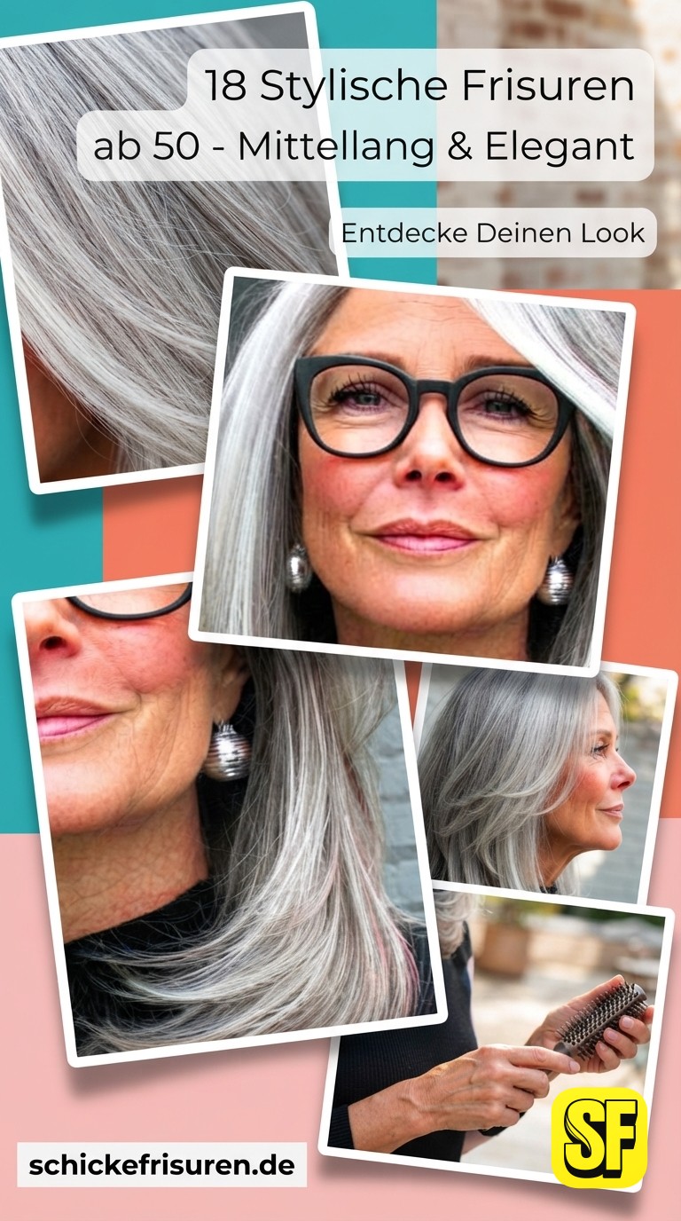 18 Stylische Frisuren ab 50 - Mittellang & Elegant