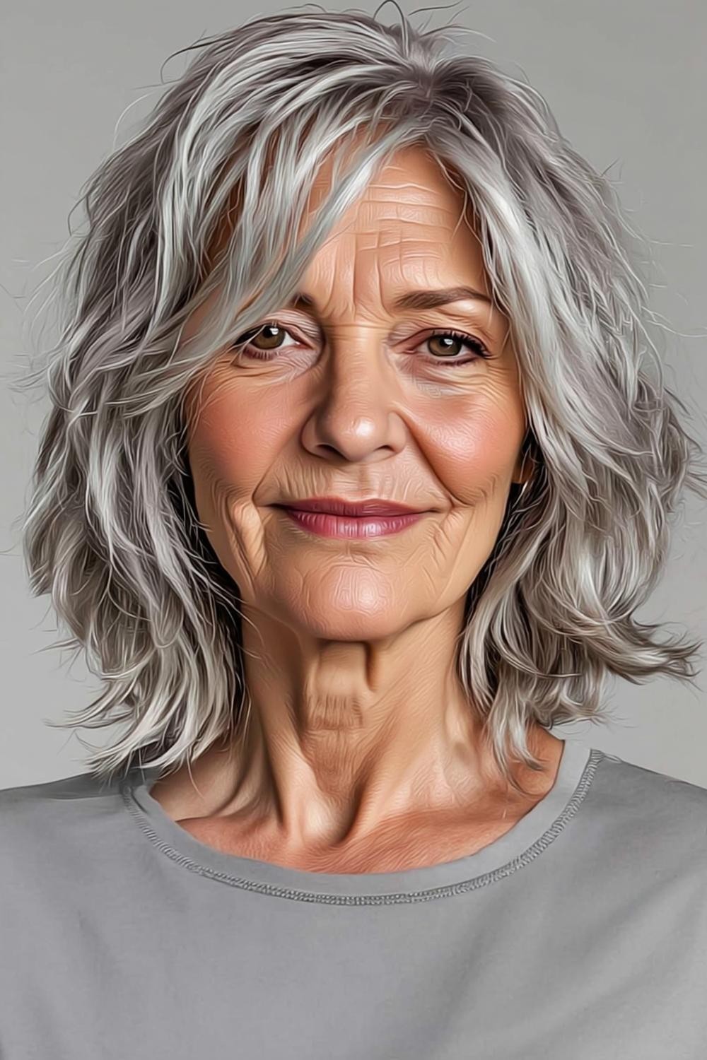 Silberner Wellenschnitt