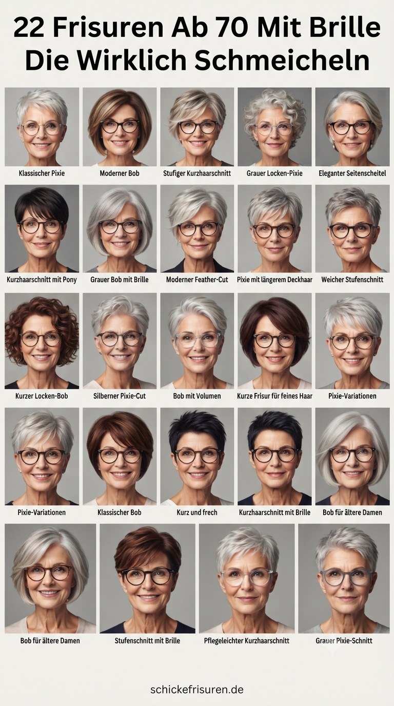 22 Frisuren Ab 70 Mit Brille Die Wirklich Schmeicheln