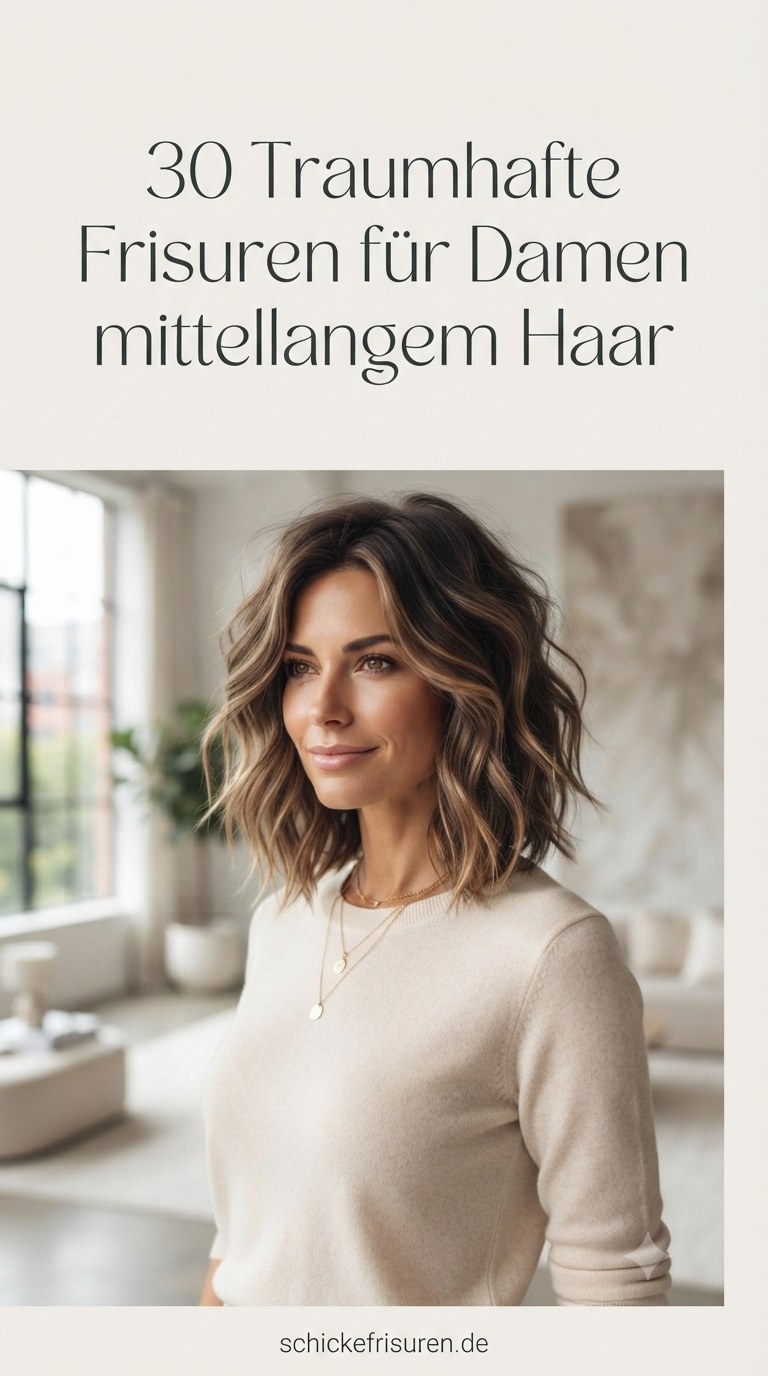30 Traumhafte Frisuren für Damen mit mittellangem Haar