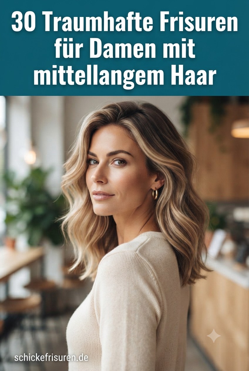 30 Traumhafte Frisuren für Damen mit mittellangem Haar