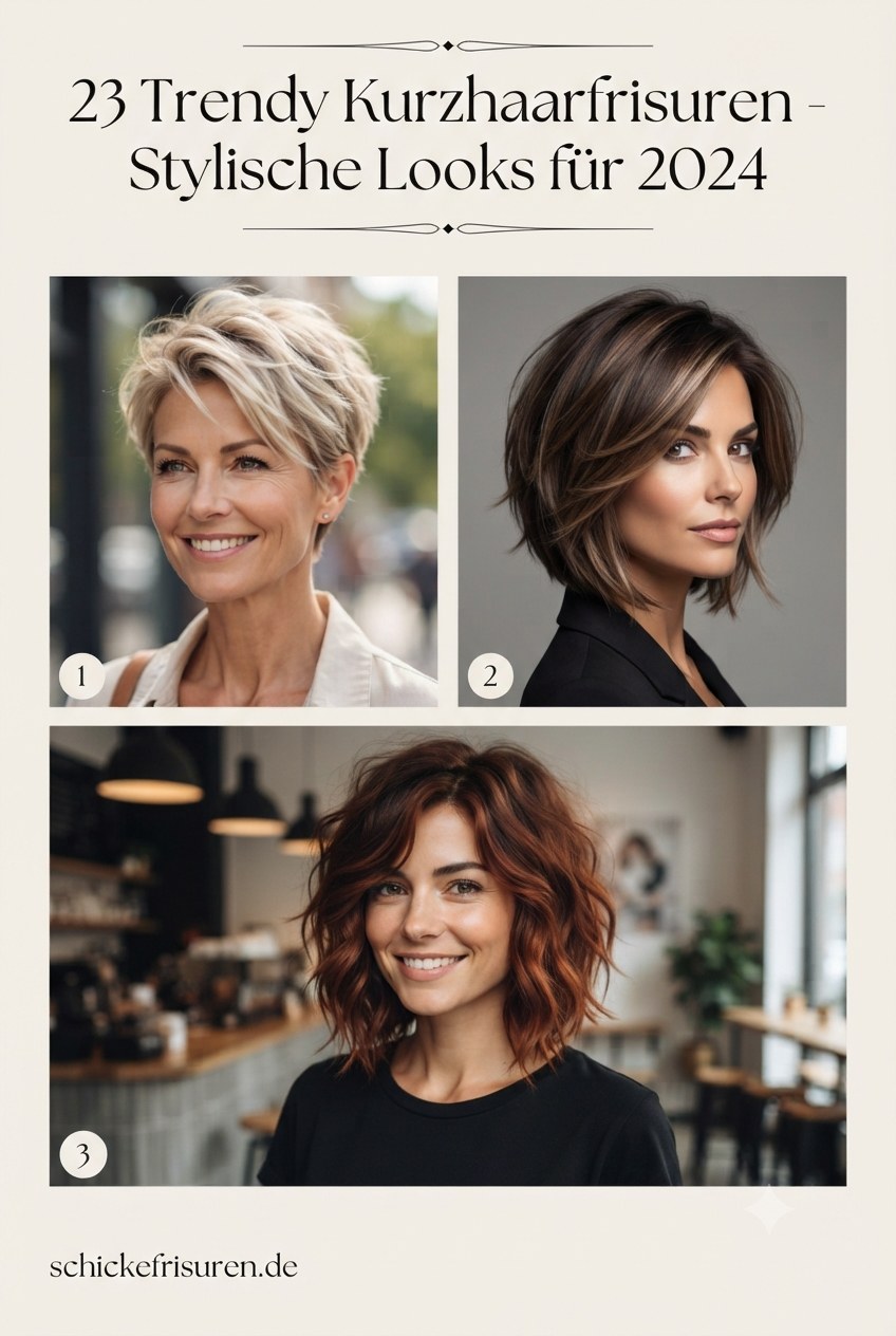 23 Trendy Kurzhaarfrisuren - Stylische Looks für 2024