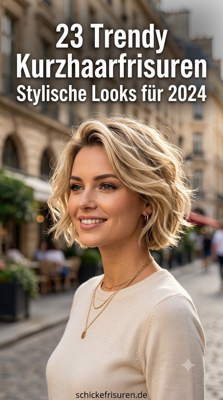 23 Trendy Kurzhaarfrisuren - Stylische Looks für 2024