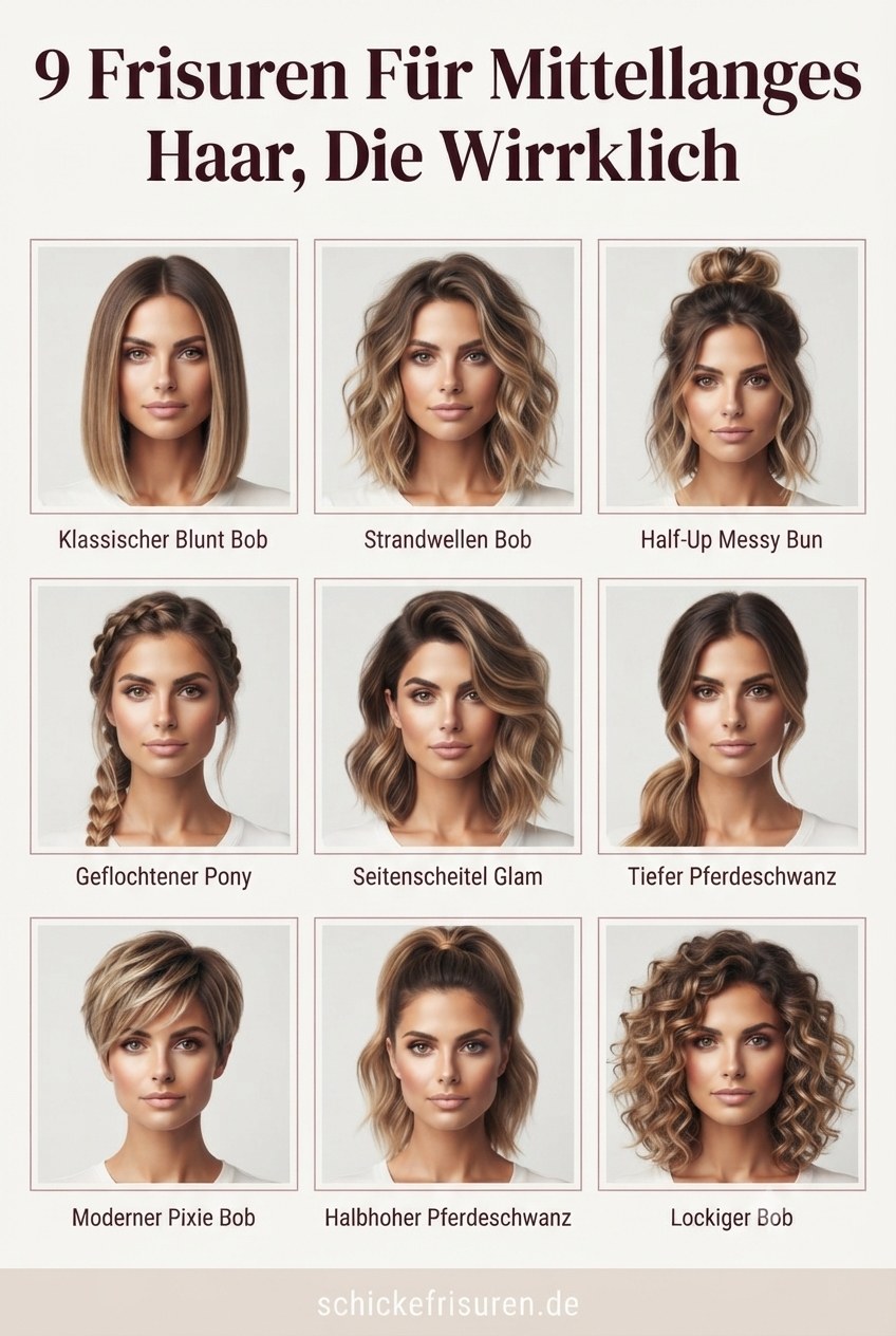 9 Frisuren Für Mittellanges Haar, Die Wirklich