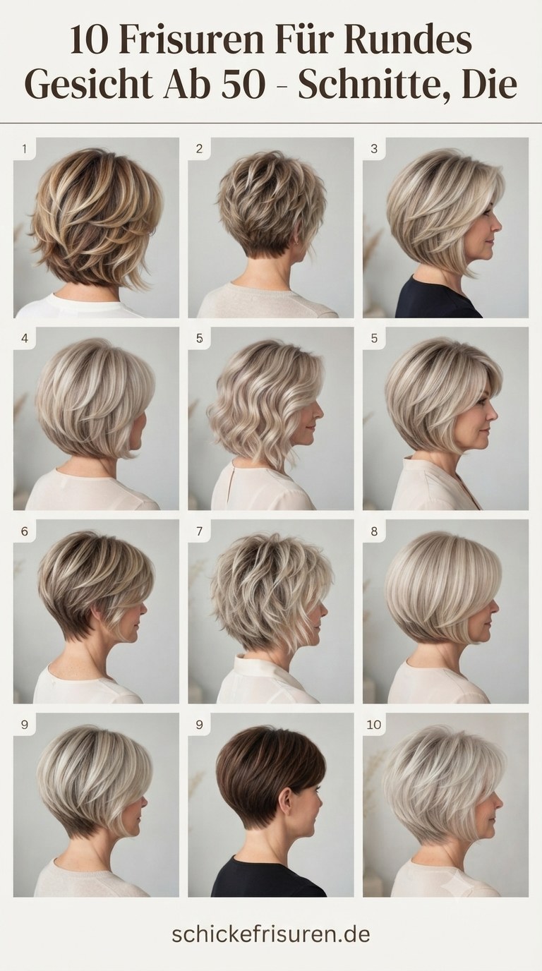 10 Frisuren Für Rundes Gesicht Ab 50 - Schnitte, Die