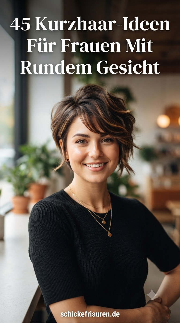 45 Kurzhaar-Ideen Für Frauen Mit Rundem Gesicht