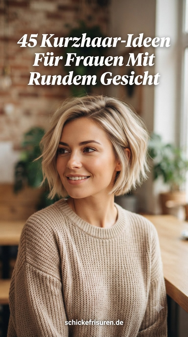 45 Kurzhaar-Ideen Für Frauen Mit Rundem Gesicht