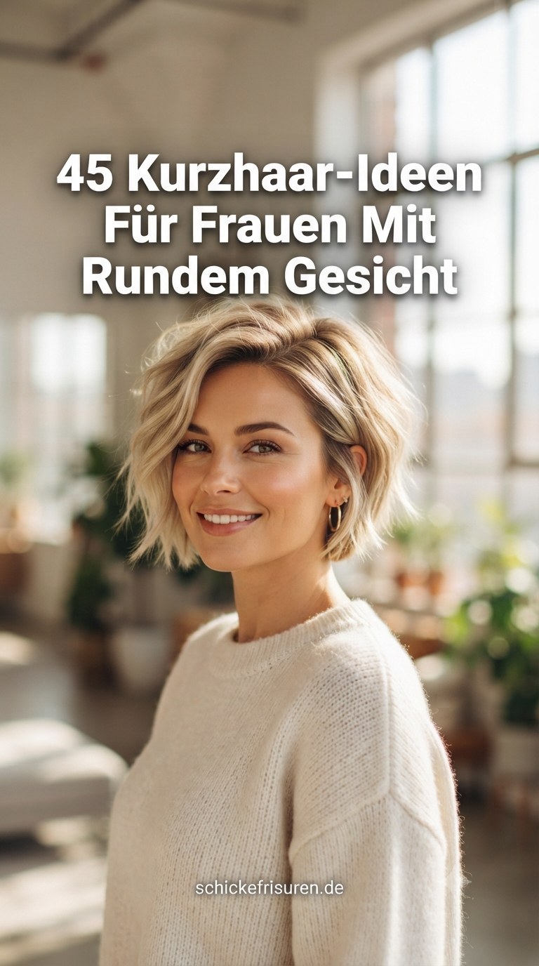 45 Kurzhaar-Ideen Für Frauen Mit Rundem Gesicht