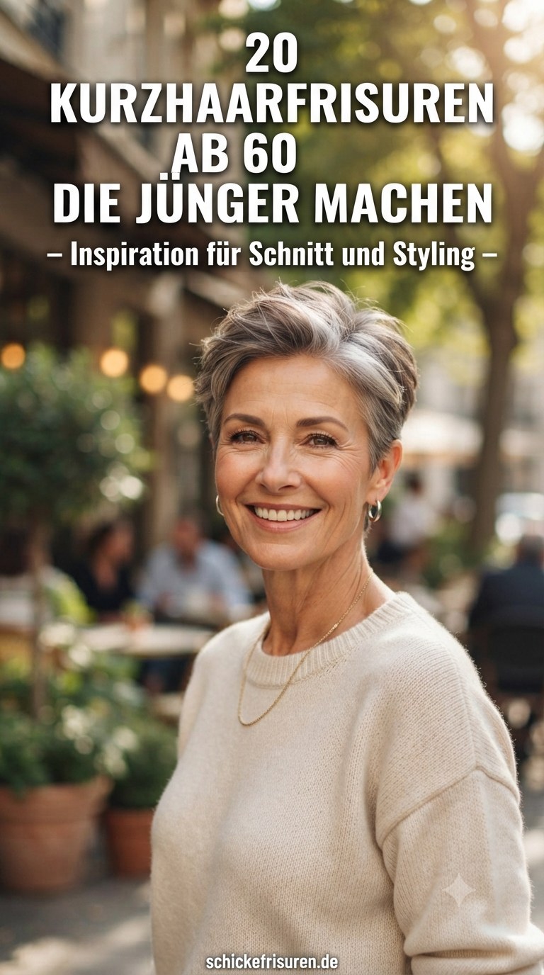 20 Kurzhaarfrisuren ab 60 die jünger machen – Inspiration für Schnitt und Styling