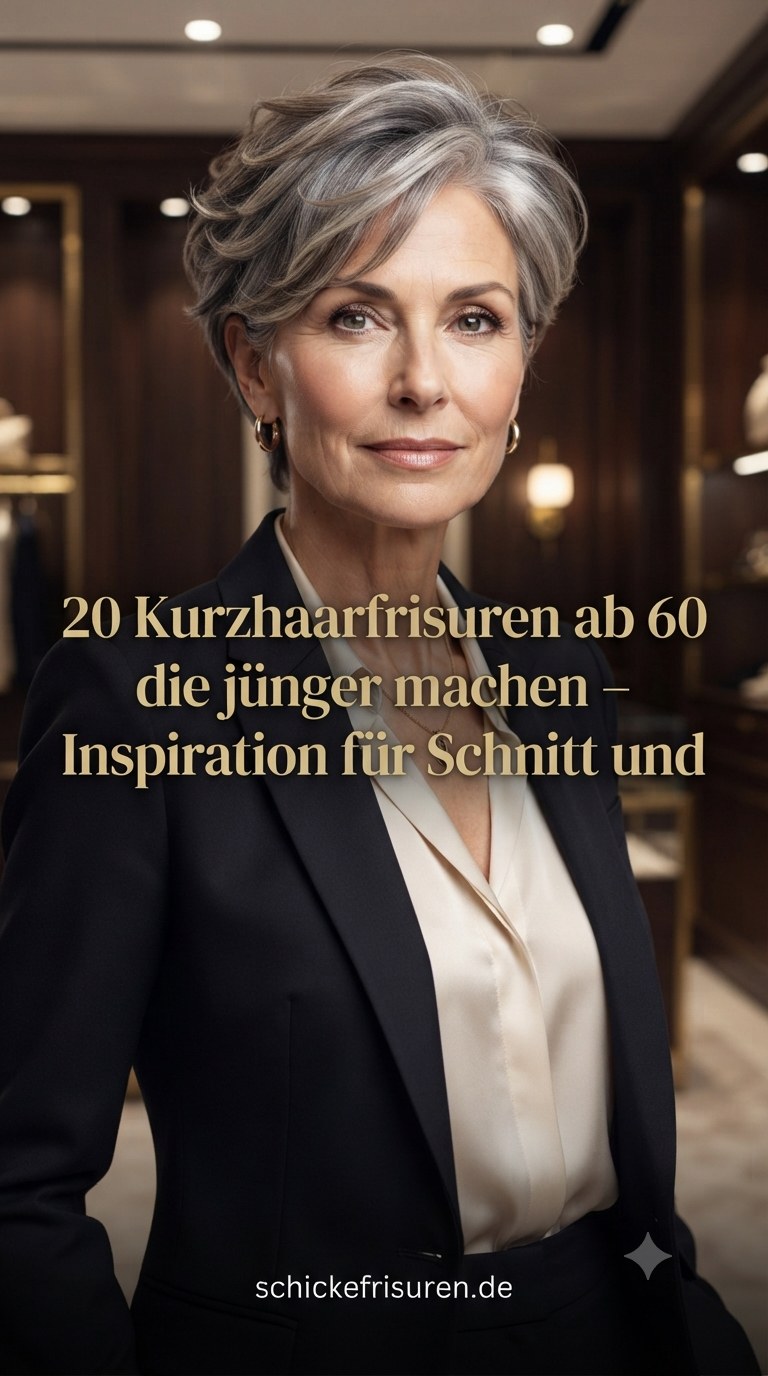 20 Kurzhaarfrisuren ab 60 die jünger machen – Inspiration für Schnitt und Styling