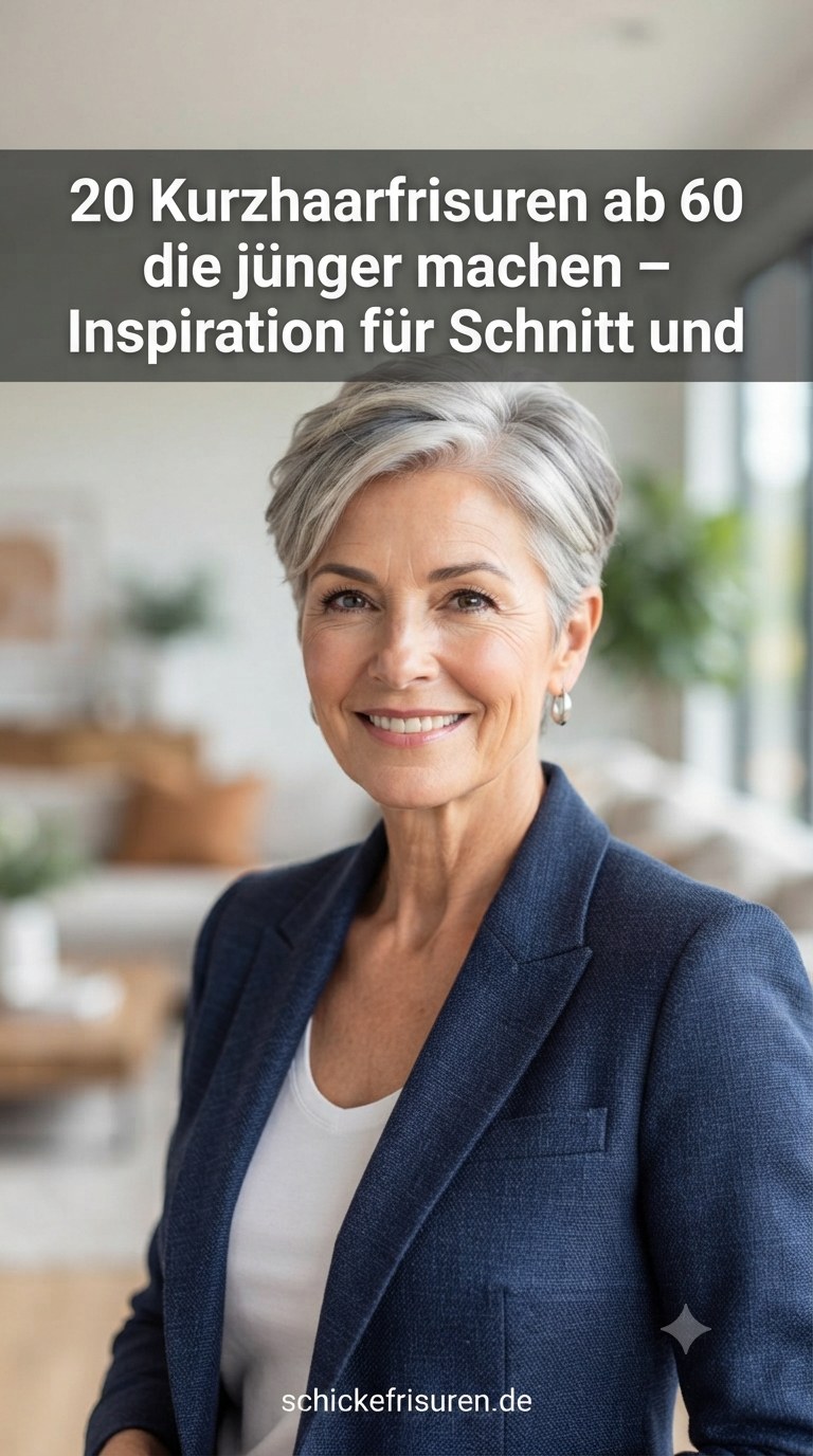 20 Kurzhaarfrisuren ab 60 die jünger machen – Inspiration für Schnitt und Styling