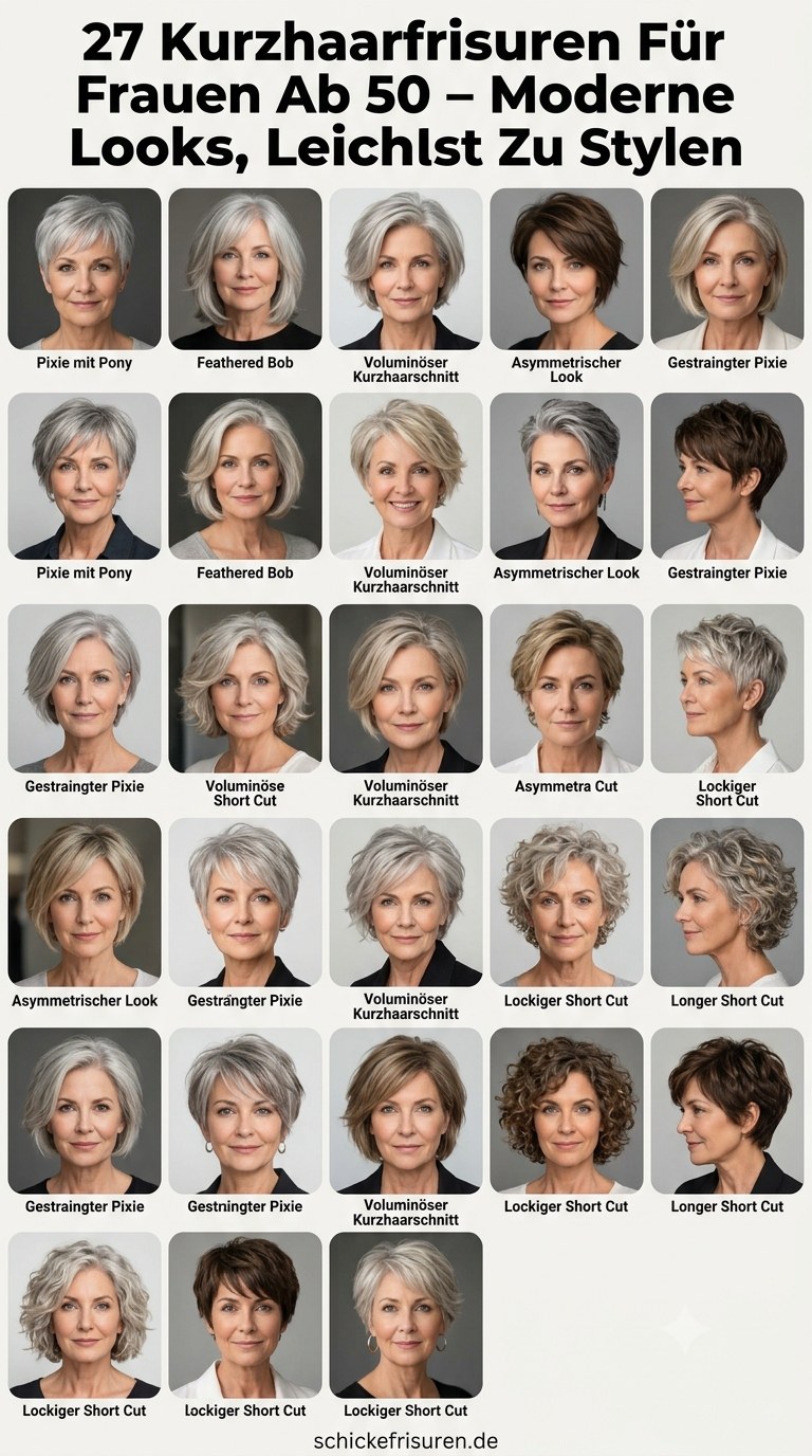 27 Kurzhaarfrisuren Für Frauen Ab 50 – Moderne Looks, Leicht Zu Stylen
