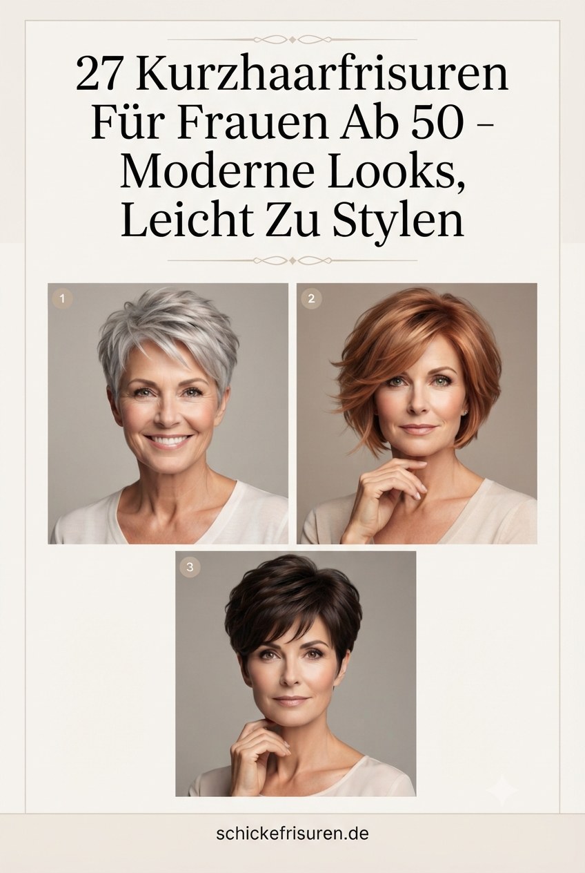 27 Kurzhaarfrisuren Für Frauen Ab 50 – Moderne Looks, Leicht Zu Stylen