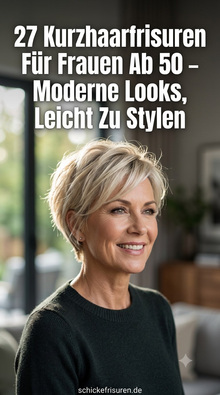 27 Kurzhaarfrisuren Für Frauen Ab 50 – Moderne Looks, Leicht Zu Stylen