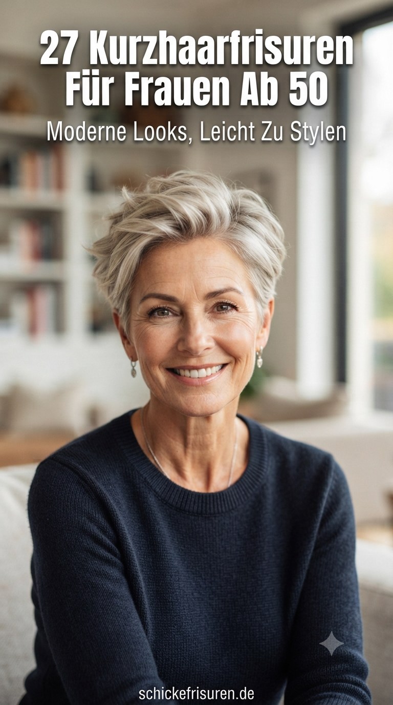 27 Kurzhaarfrisuren Für Frauen Ab 50 – Moderne Looks, Leicht Zu Stylen