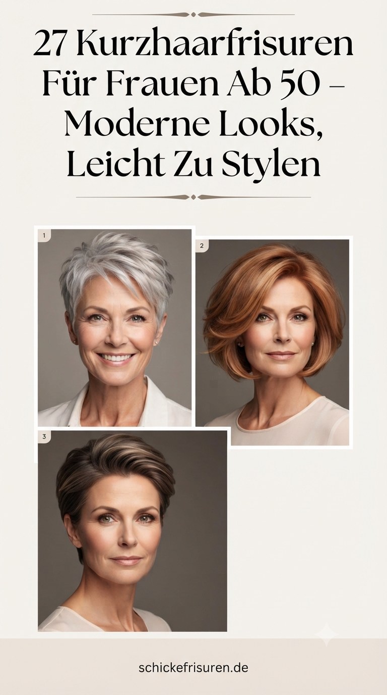 27 Kurzhaarfrisuren Für Frauen Ab 50 – Moderne Looks, Leicht Zu Stylen