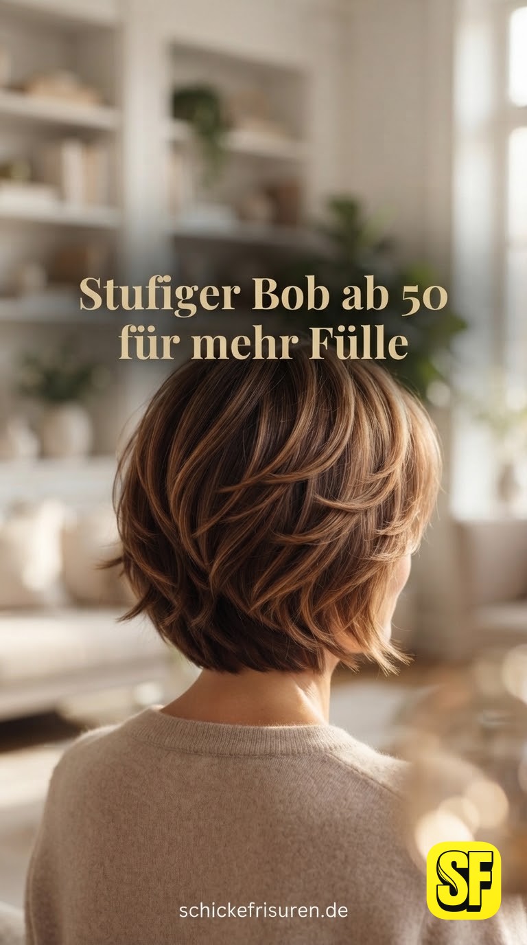 Stufiger Bob ab 50 für mehr Fülle