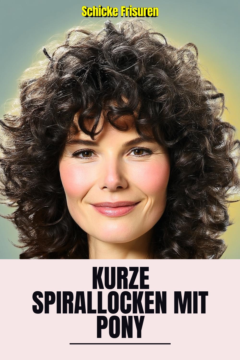 Kurze Spirallocken mit Pony