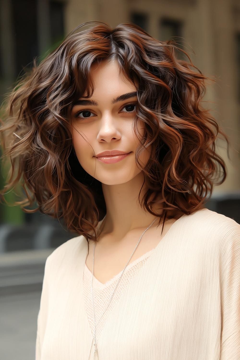 Romantische Locken mit Highlights