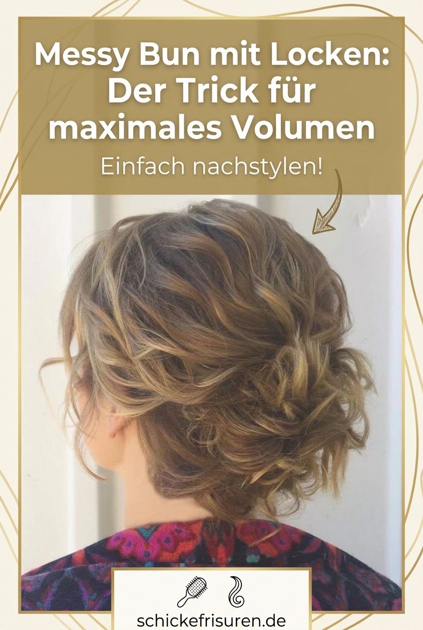 Messy Bun mit Locken: Der Trick für maximales Volumen