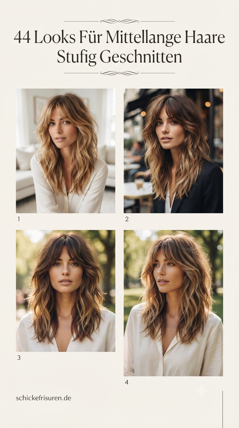44 Looks Für Mittellange Haare Stufig Geschnitten