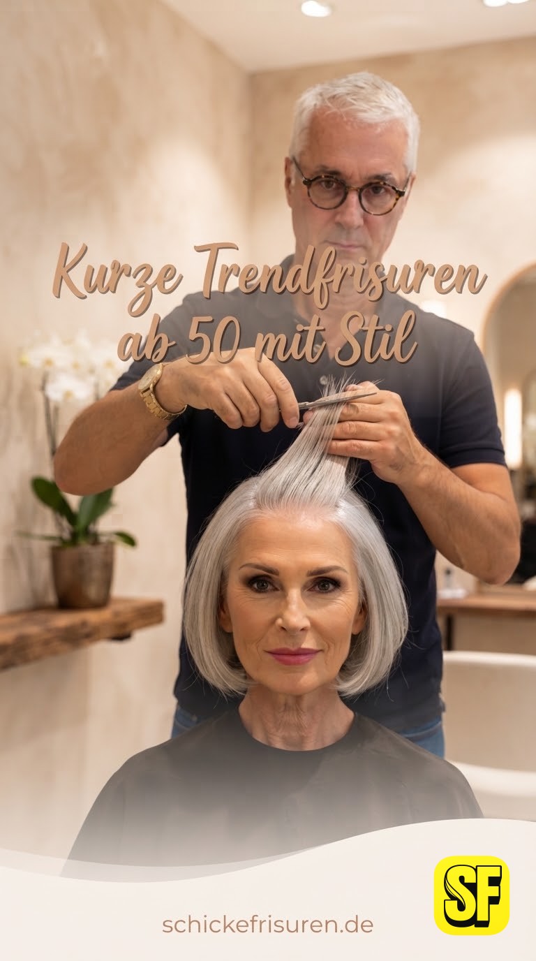 Kurze Trendfrisuren ab 50 mit Stil