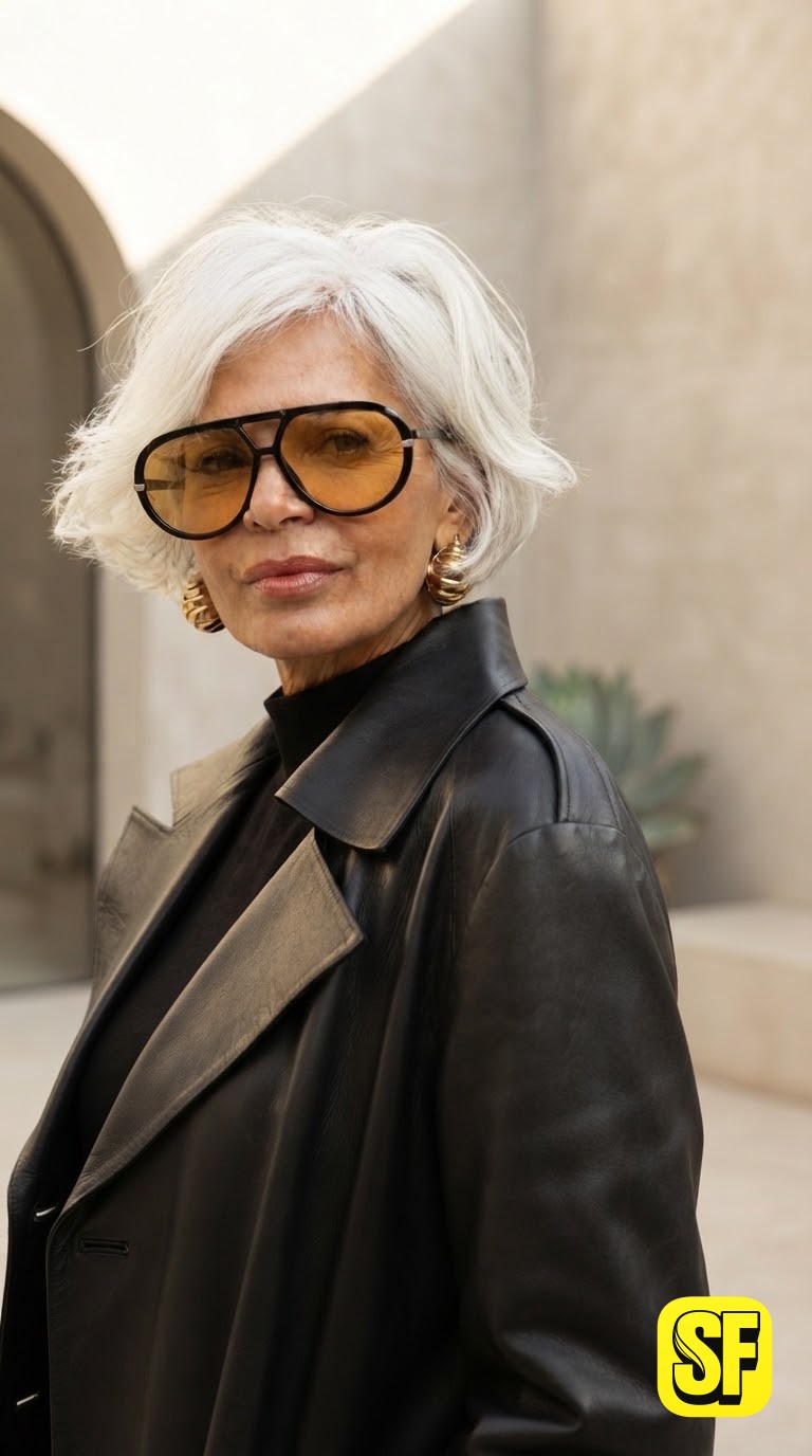 Kurze Trendfrisuren ab 50 mit Stil