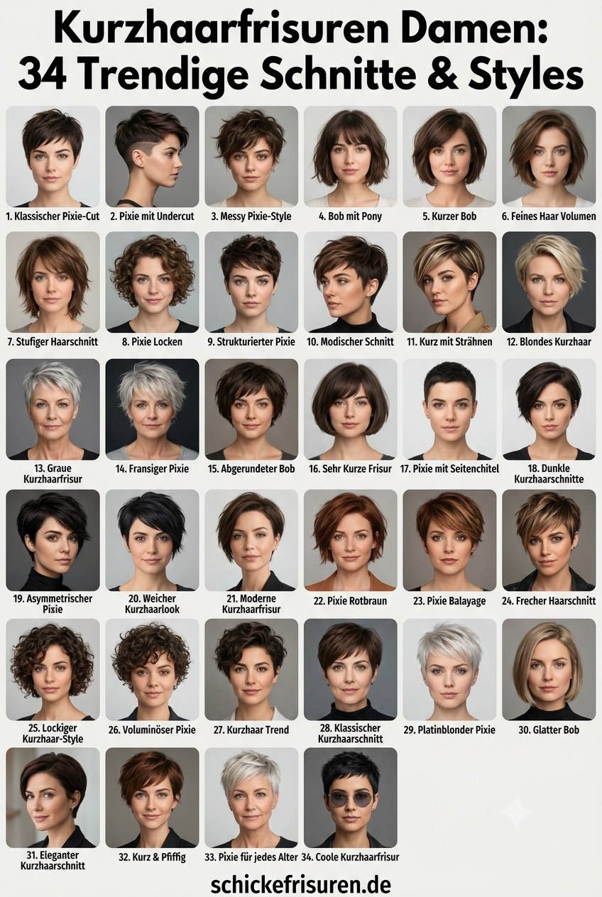 Kurzhaarfrisuren Damen: 34 Trendige Schnitte & Styles