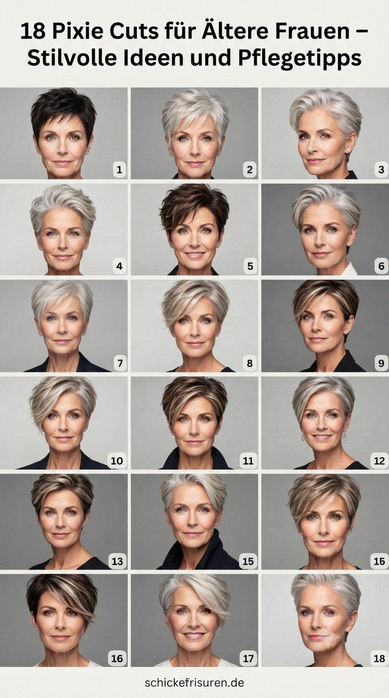 18 Pixie Cuts für Ältere Frauen – Stilvolle Ideen und Pflegetipps