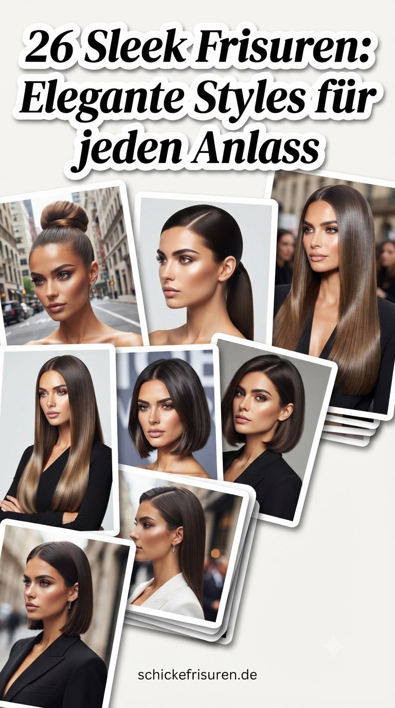 26 Sleek Frisuren: Elegante Styles für jeden Anlass