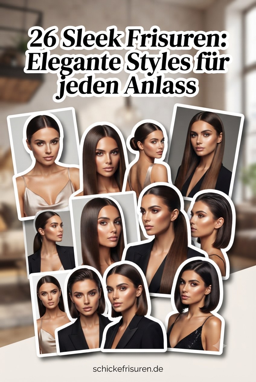 26 Sleek Frisuren: Elegante Styles für jeden Anlass
